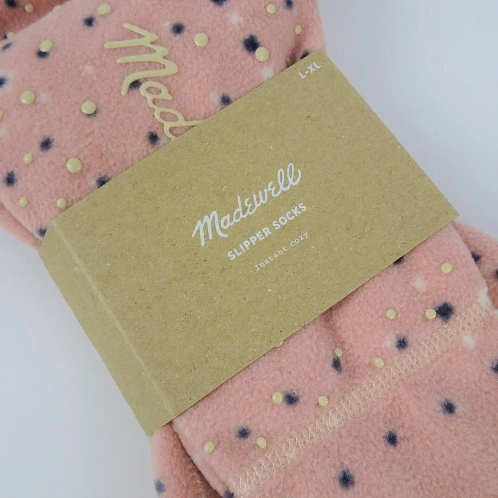 Madewell Slipper Socks Forgotten Petal Pink Cozy Soft NWT